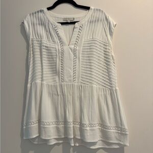 Chic White Blouse with Embroidered Details